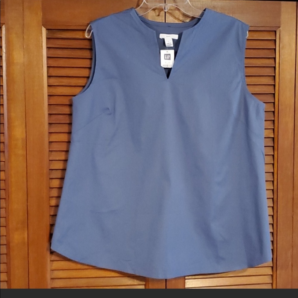 Preppy blue/grey Gap top